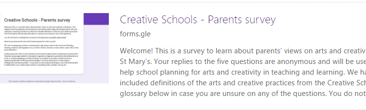 Creative Schools Parents