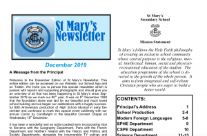 St Mary’s Newsletter December 2019