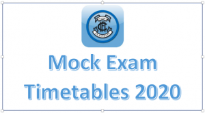 Mock Timetable 2020 for 3rd and 6th years